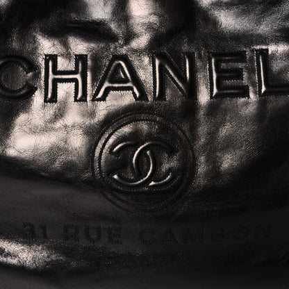 Chanel Glazed Calfskin Medium Deauville Tote Black 8 of 12