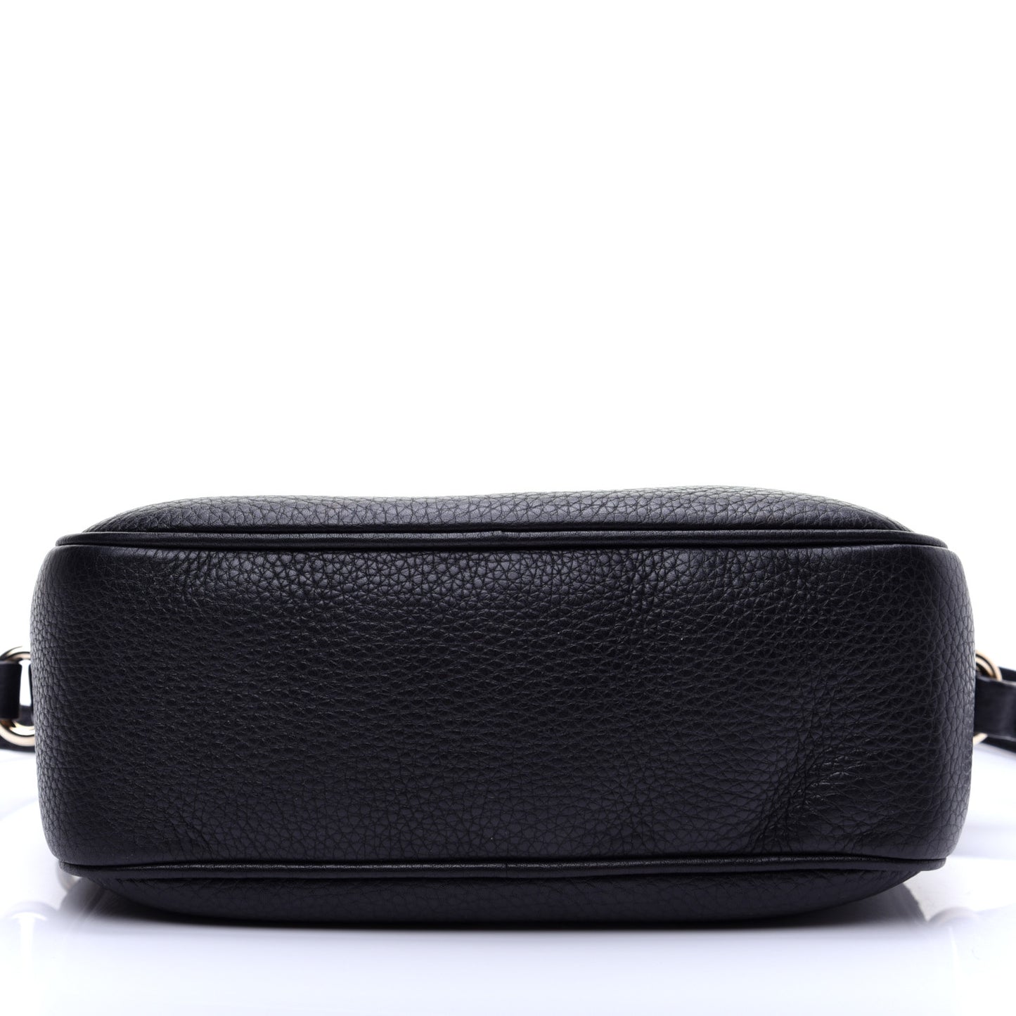 Pebbled Calfskin Small Soho Disco Bag Black