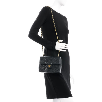 Chanel Lambskin Quilted Small Single Flap Black 2 of 7