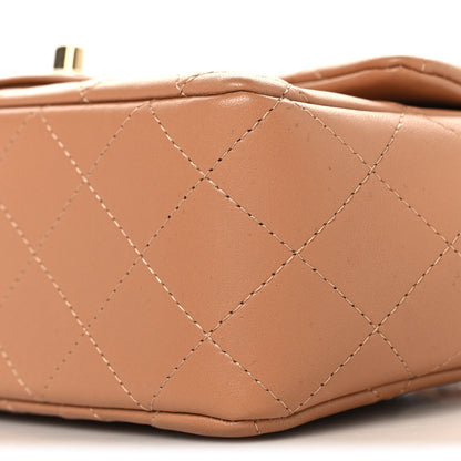 Chanel Lambskin Quilted Mini Rectangular Flap Brown 10 of 10
