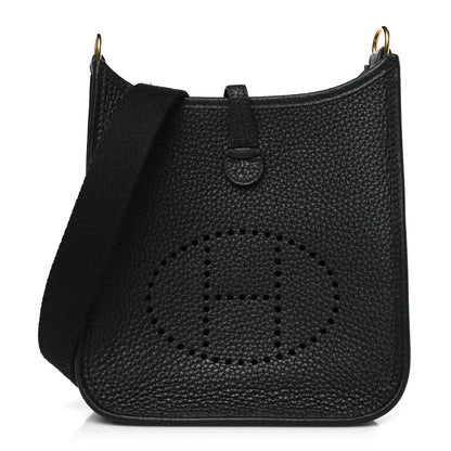 Hermes Taurillon Clemence Evelyne TPM Black 1 of 11