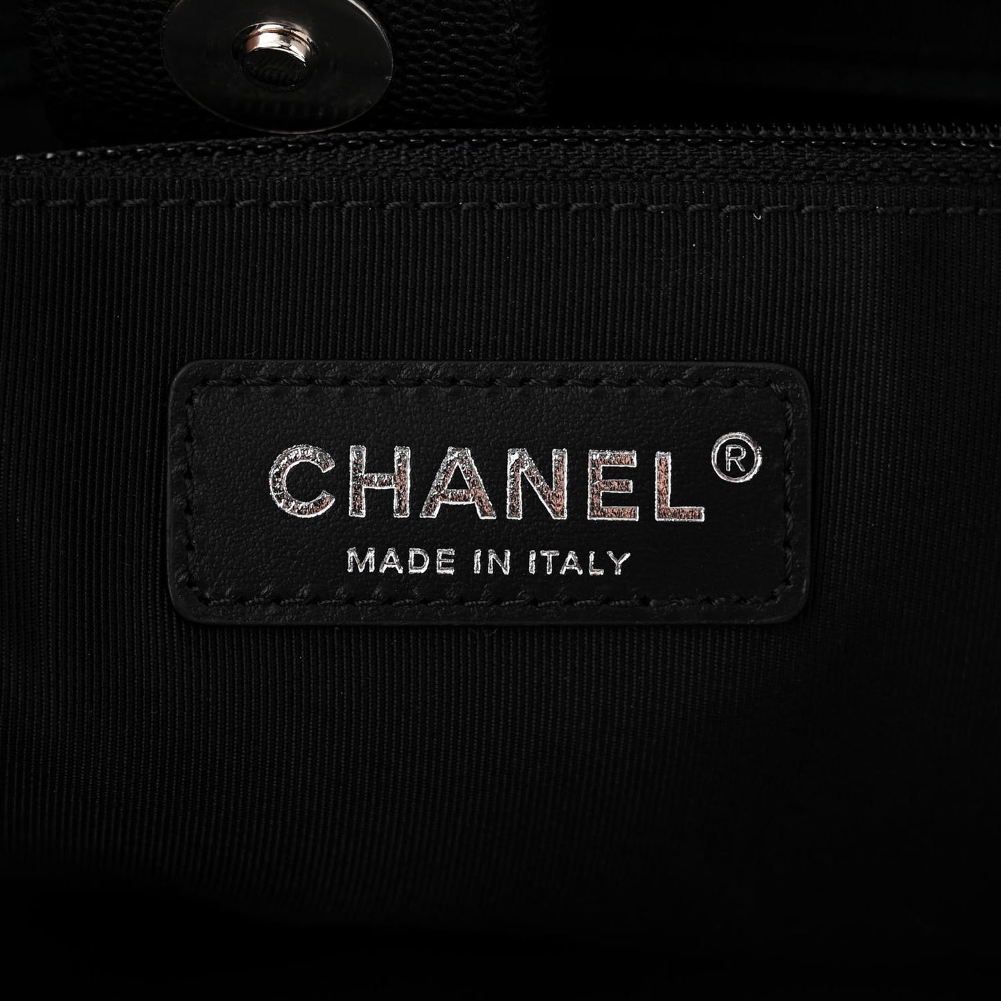 Caviar Quilted My Everything Large Shopping Tote Black