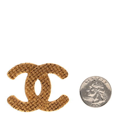 Chanel Woven CC Brooch Gold 2 of 5