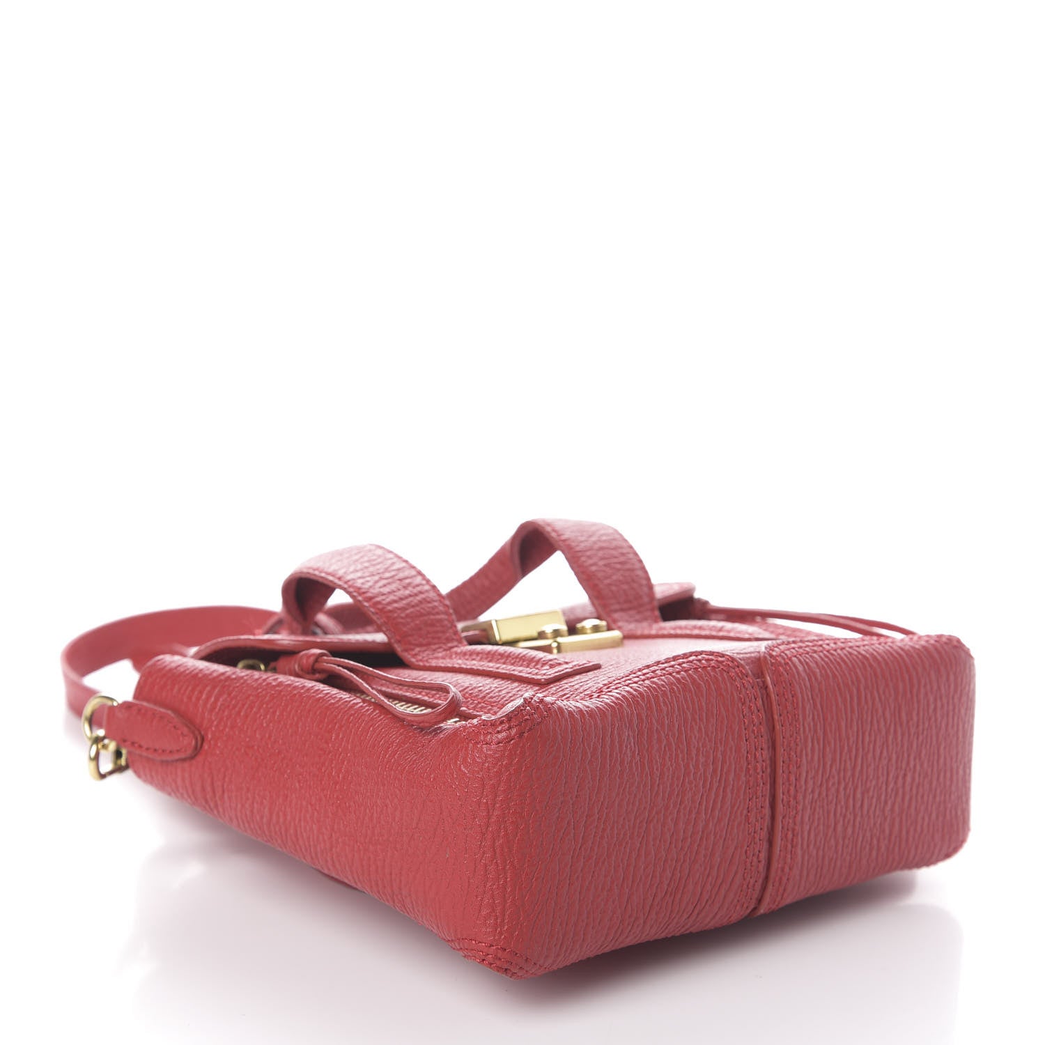 3.1 Phillip Lim 3.1 Textured Calfskin Mini Pashli Satchel Red 4 of 9