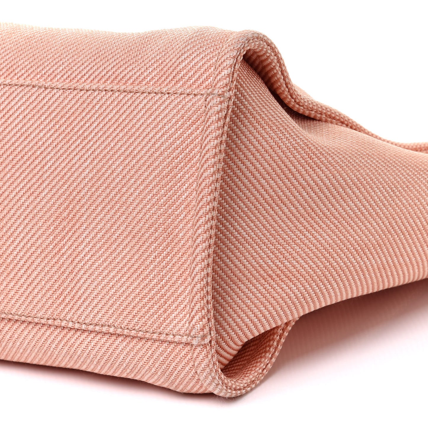 Mixed Fibers Calfskin Medium Deauville Tote Light Orange
