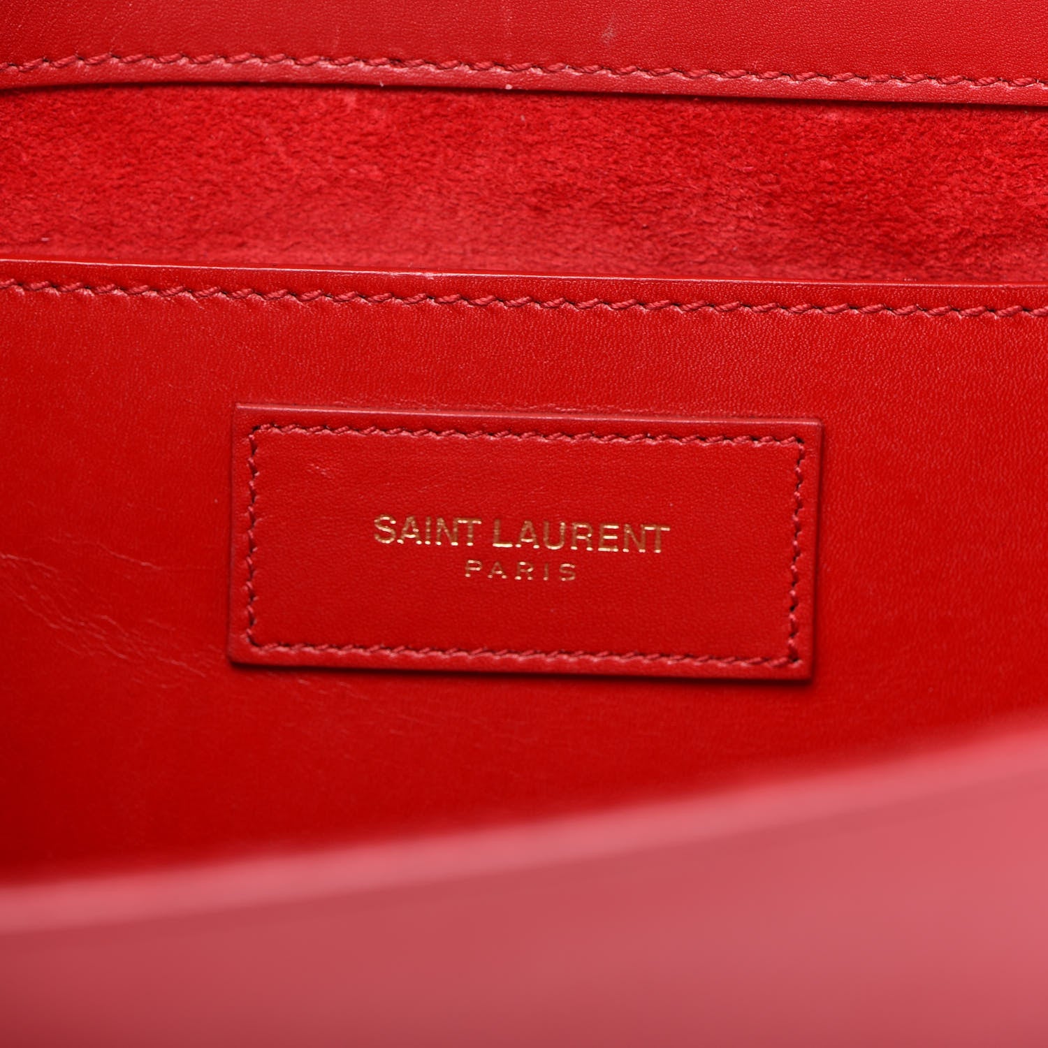 Saint Laurent Calfskin Monogram Cassandre Clutch Rouge Orient 8 of 10