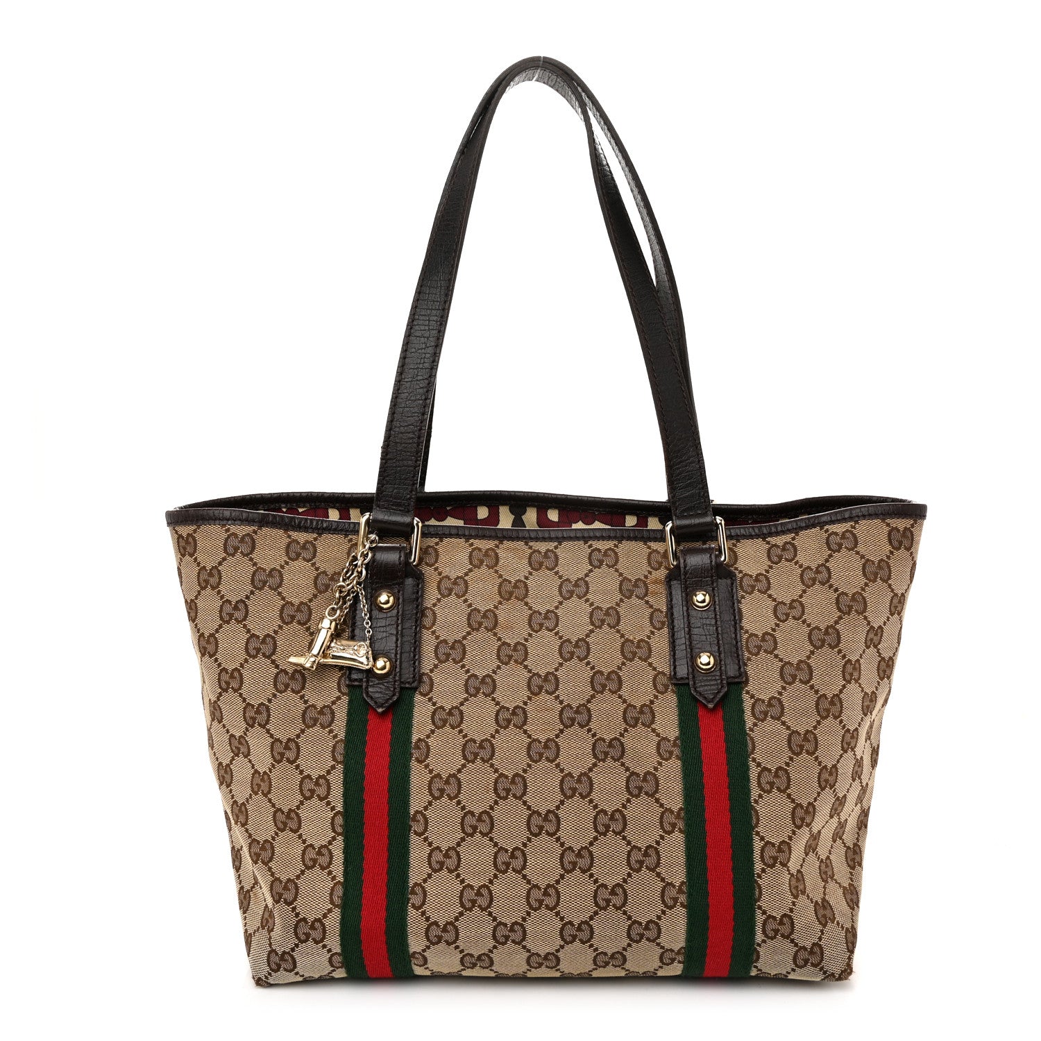 Gucci Monogram Medium Jolicoeur Tote Dark Brown 1 of 11