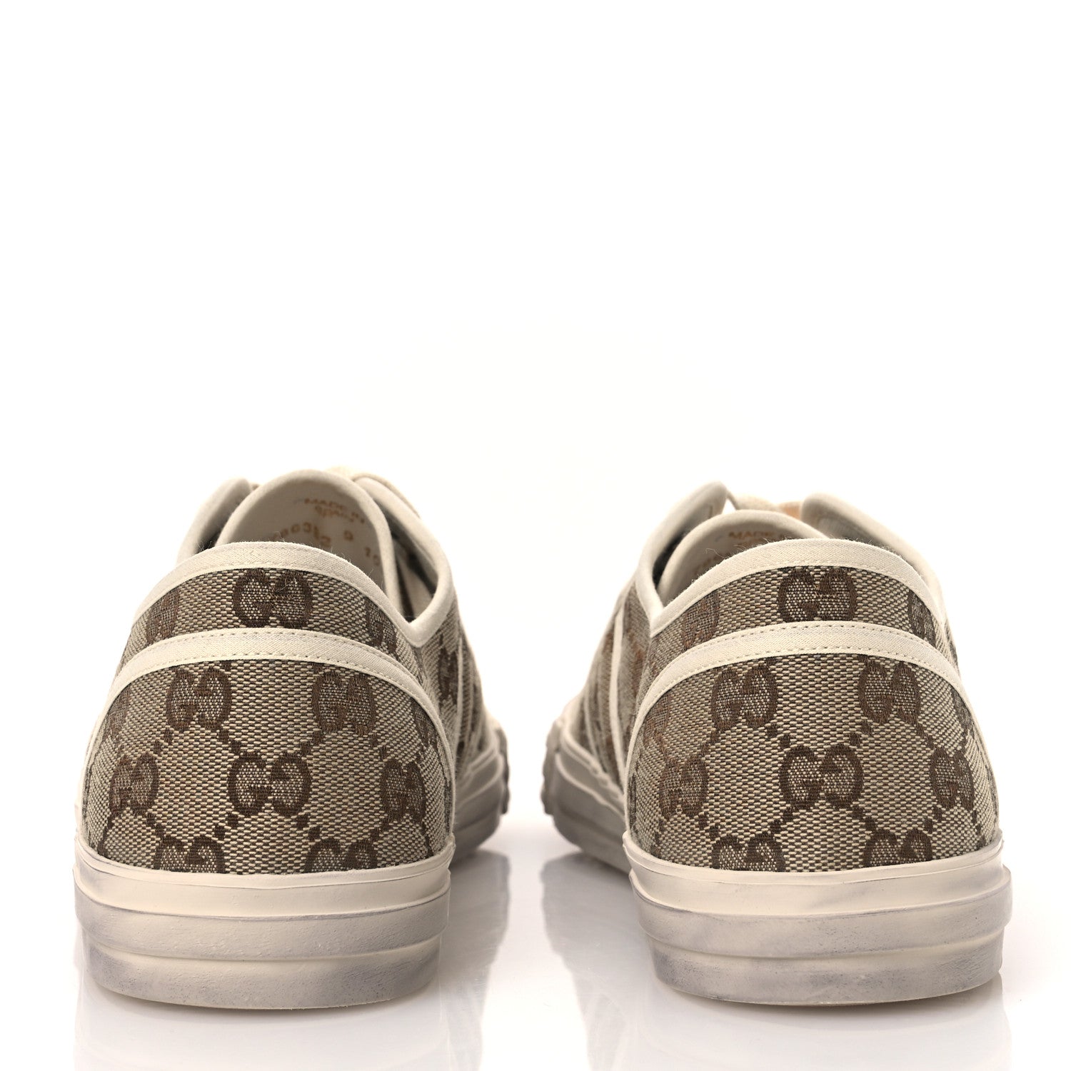 Gucci GG Monogram Mens Julio Low Top Sneakers 9 Beige Ebony Mystic White 6 of 11