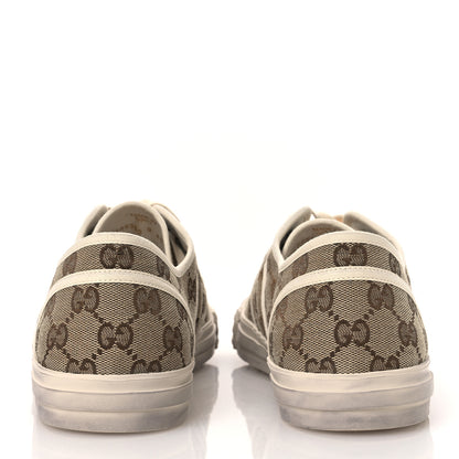 Gucci GG Monogram Mens Julio Low Top Sneakers 9 Beige Ebony Mystic White 6 of 11