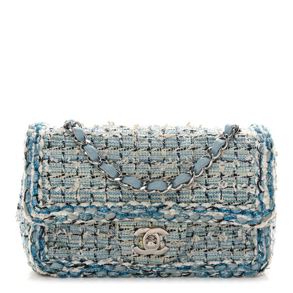 Chanel Tweed Braid Mini Flap Blue White Navy 1 of 12