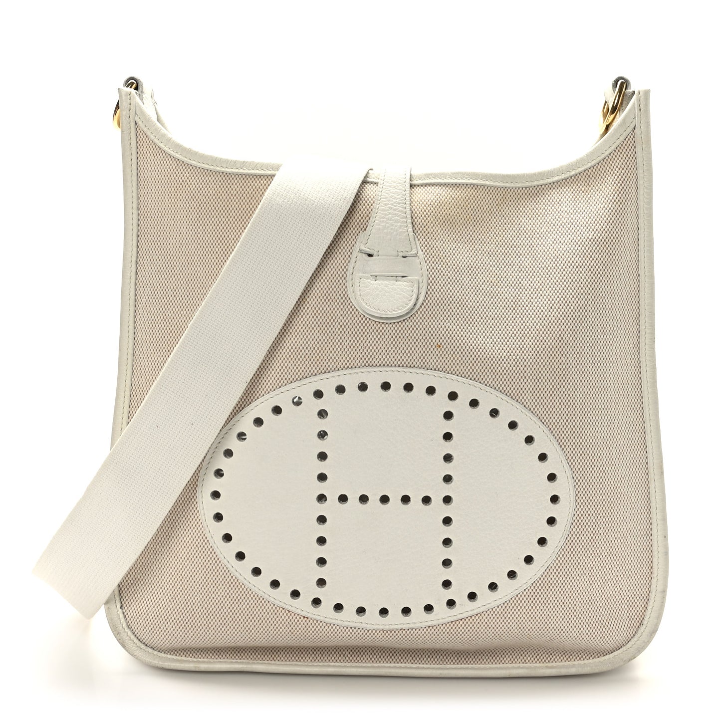 Toile Taurillon Clemence Evelyne PM Blanc White