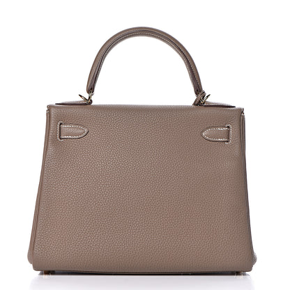 Hermes Togo Kelly Retourne 28 Etoupe 4 of 38