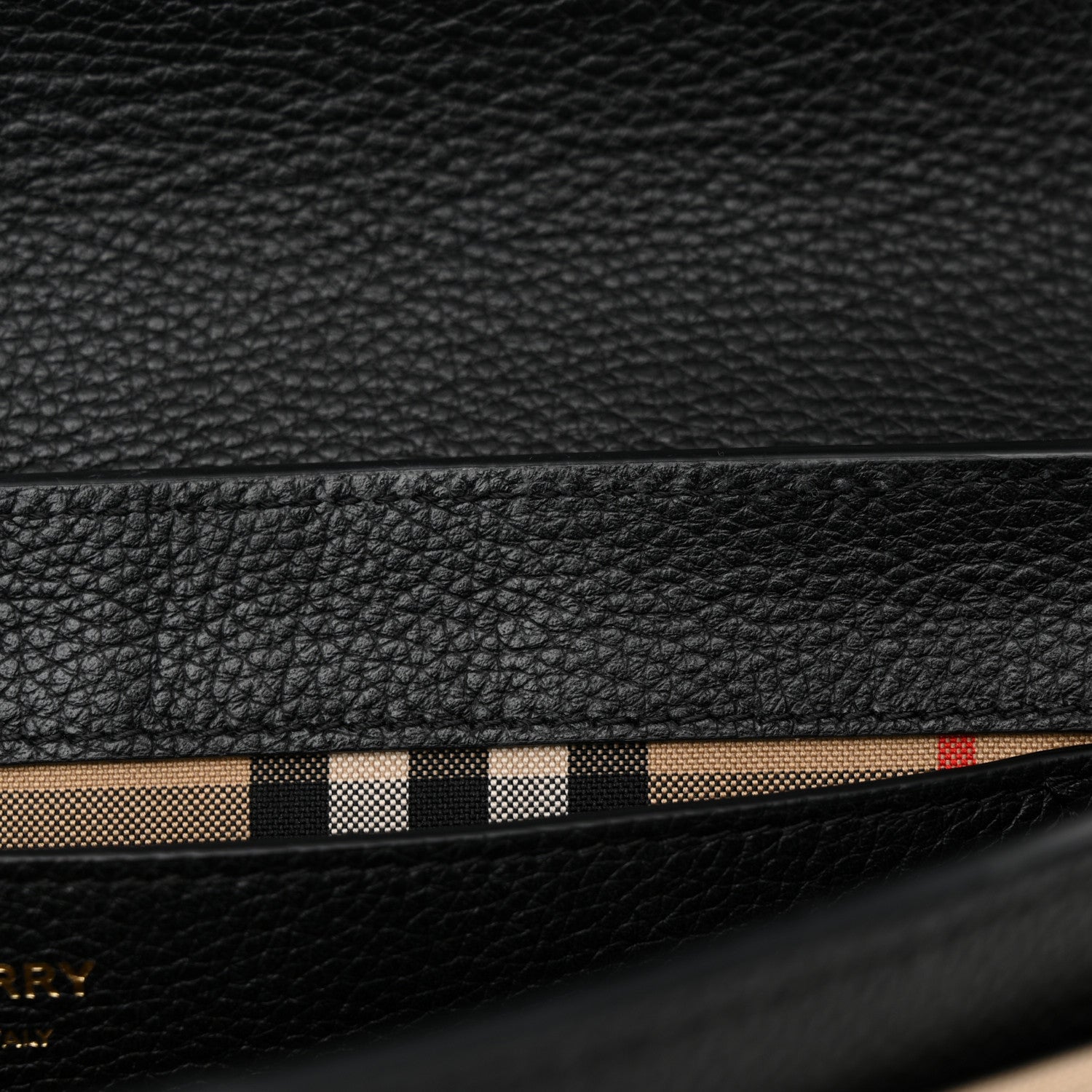 Burberry Grainy Calfskin Vintage Check Note Crossbody Bag Black 11 of 13
