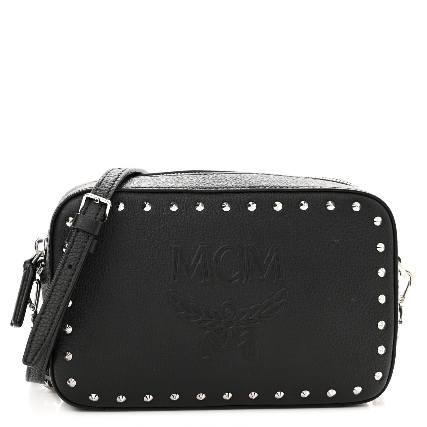 Calfskin Chanswell Studded Camera Bag Black
