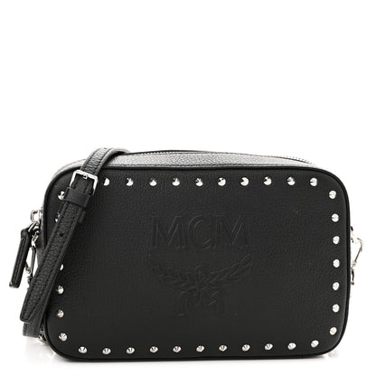 MCM Calfskin Chanswell Studded Camera Bag Black 1 of 10
