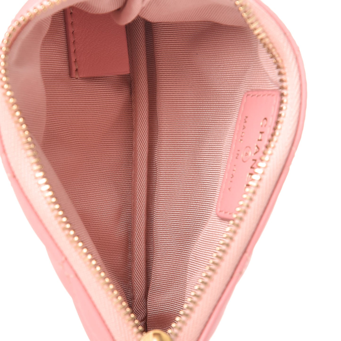 Lambskin Quilted Small Cosmetic Case Pink