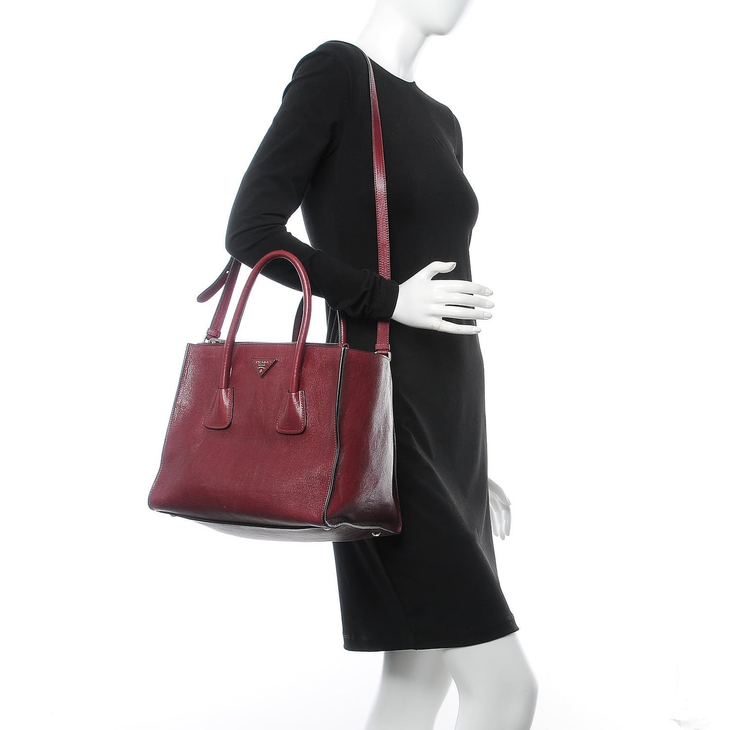 Glace Calf Twin Pocket Tote Ametista