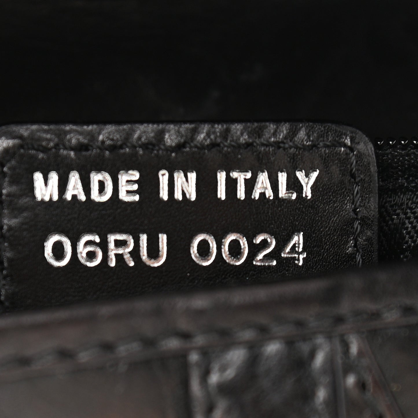 Calfskin Hardcore Pierced Saddle Bag Black