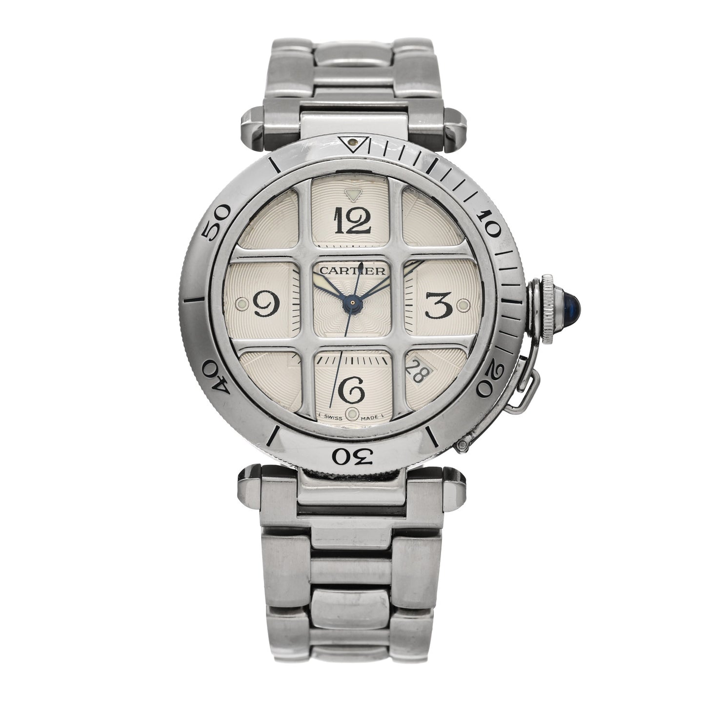 Stainless Steel 38mm Pasha C Grille Automatic Watch