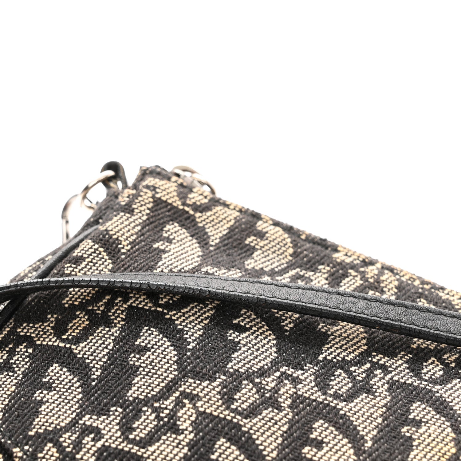 Christian Dior Monogram Mini Saddle Pochette Black 11 of 13