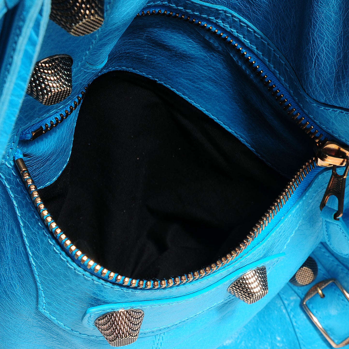 Agneau Giant 12 Rose Gold Hardware Weekender Bleu Paon