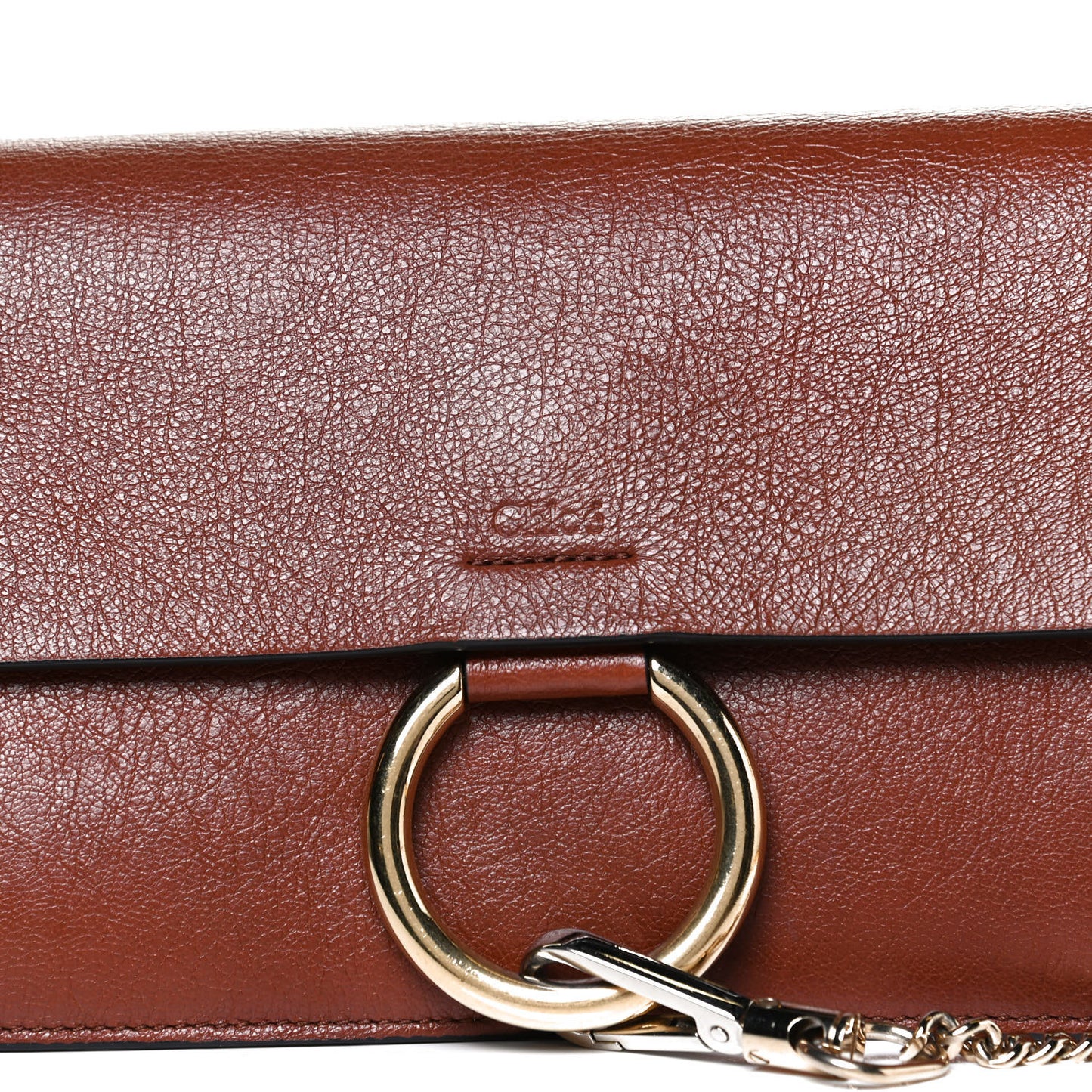Calfskin Small Faye Shoulder Bag Tobacco