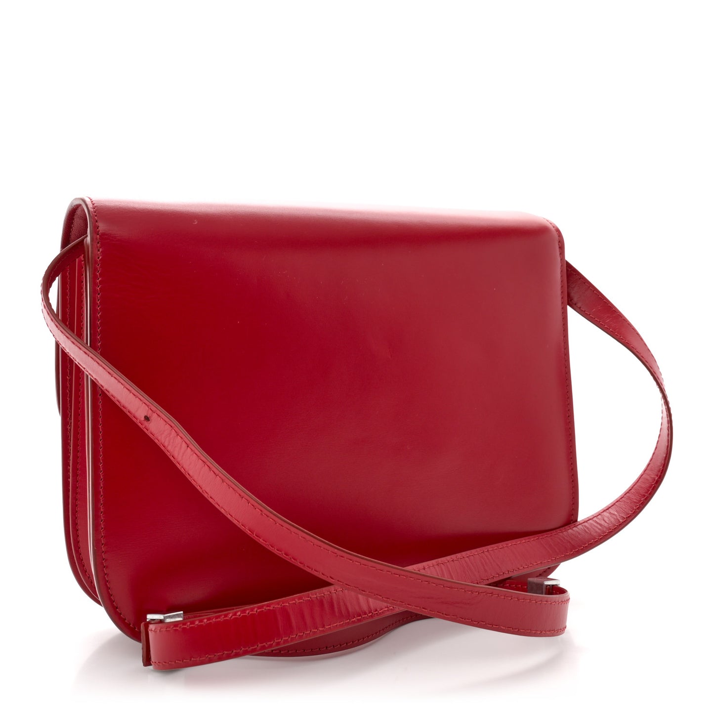 Box Calfskin Medium Classic Box Flap Bag Red