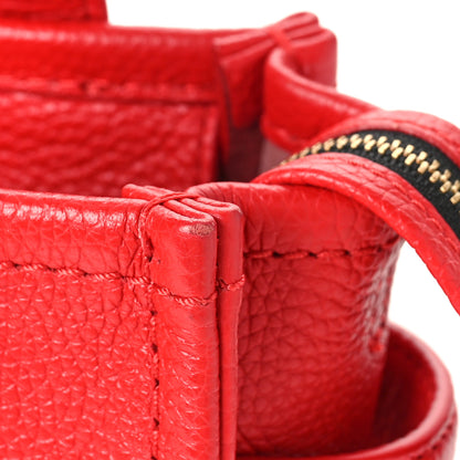 Marc Jacobs Grained Calfskin Micro The Tote Bag True Red 7 of 10