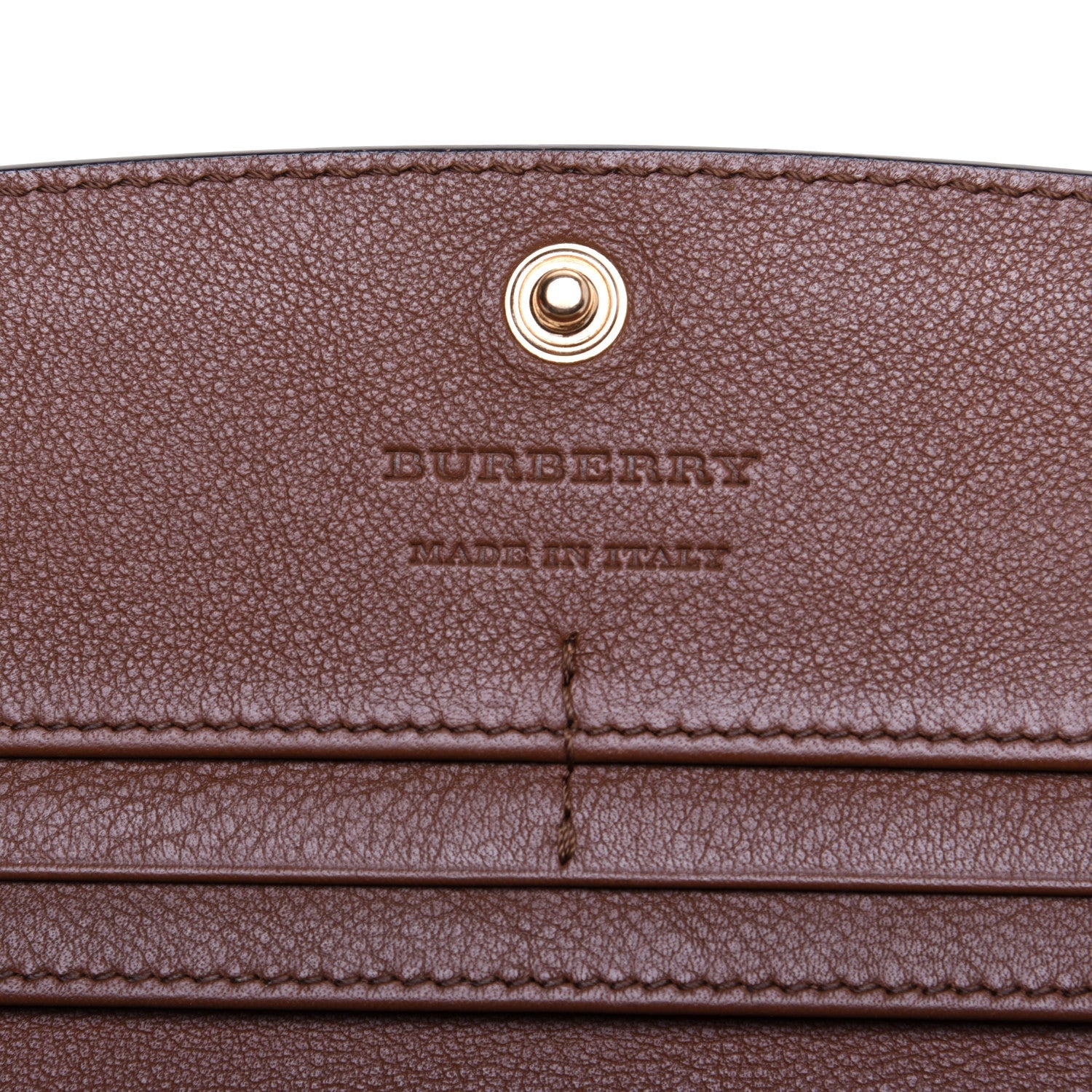 Burberry Calfskin Haymarket Check Henley Wallet Tan 8 of 10