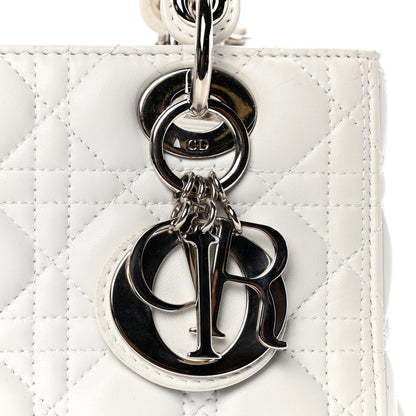 Christian Dior Lambskin Cannage Medium Lady Dior White 5 of 7