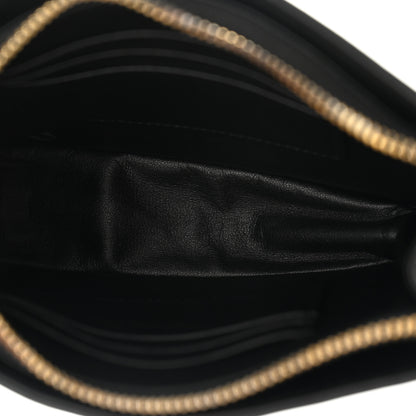 Christian Dior Calfskin Cannage Caro Zipped Pouch With Chain Black 4 of 10