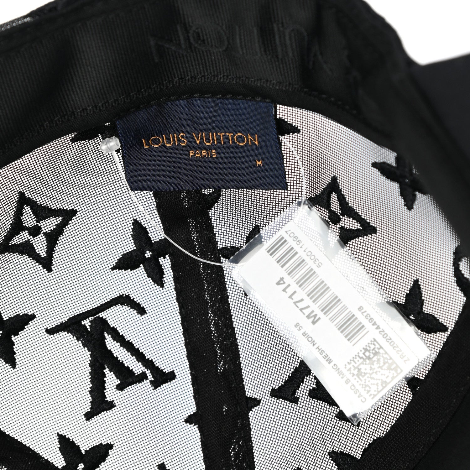Louis Vuitton Monogram Mesh Cotton Cap M Black 8 of 10