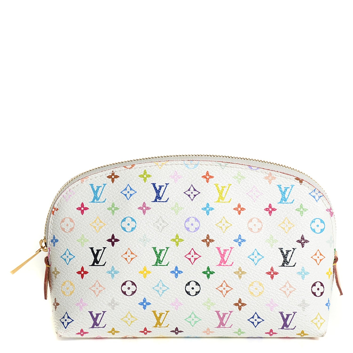 Louis Vuitton Monogram Multicolor Cosmetic Pouch White Litchi 1 of 7