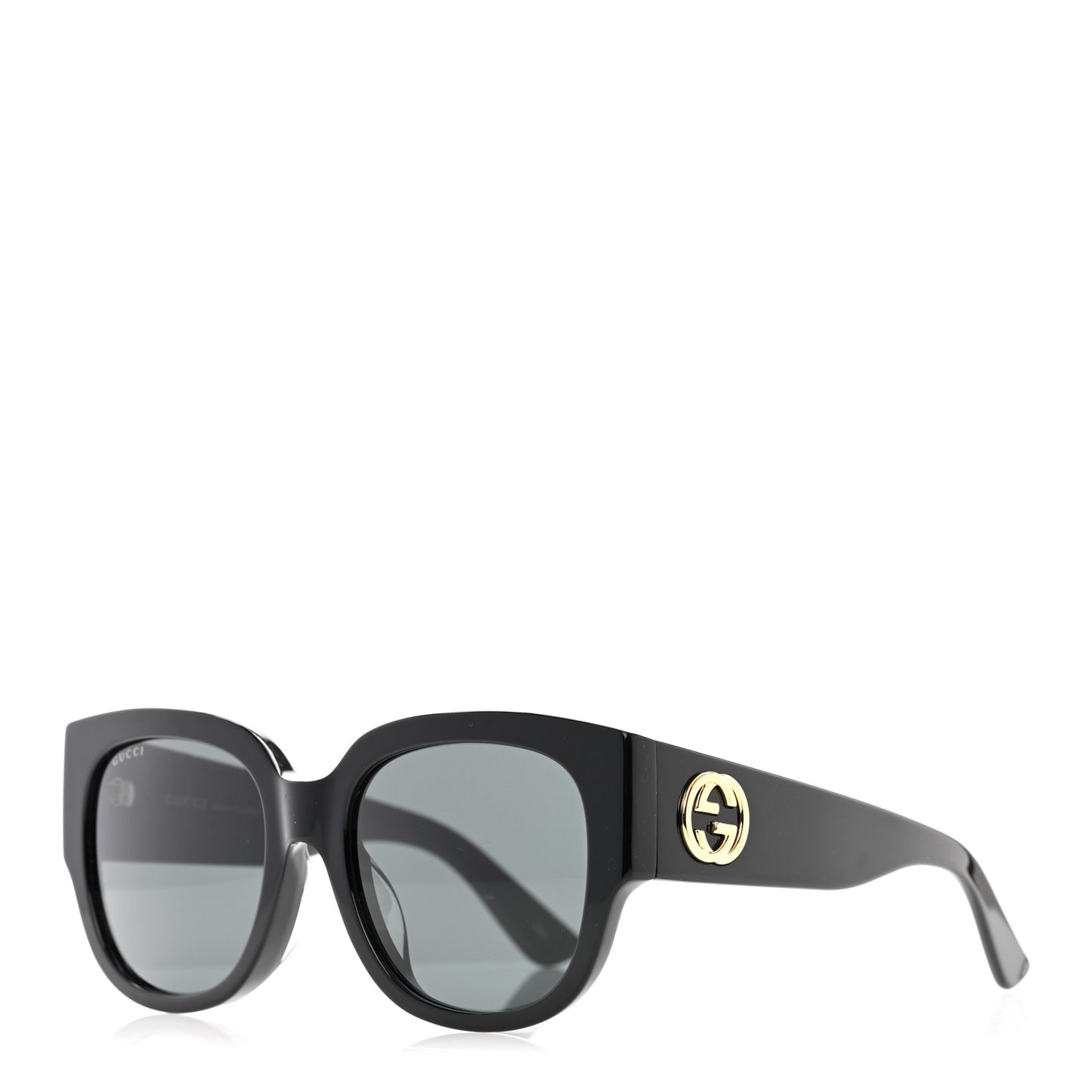 Acetate Square Frame Sunglasses GG0142SAN Black