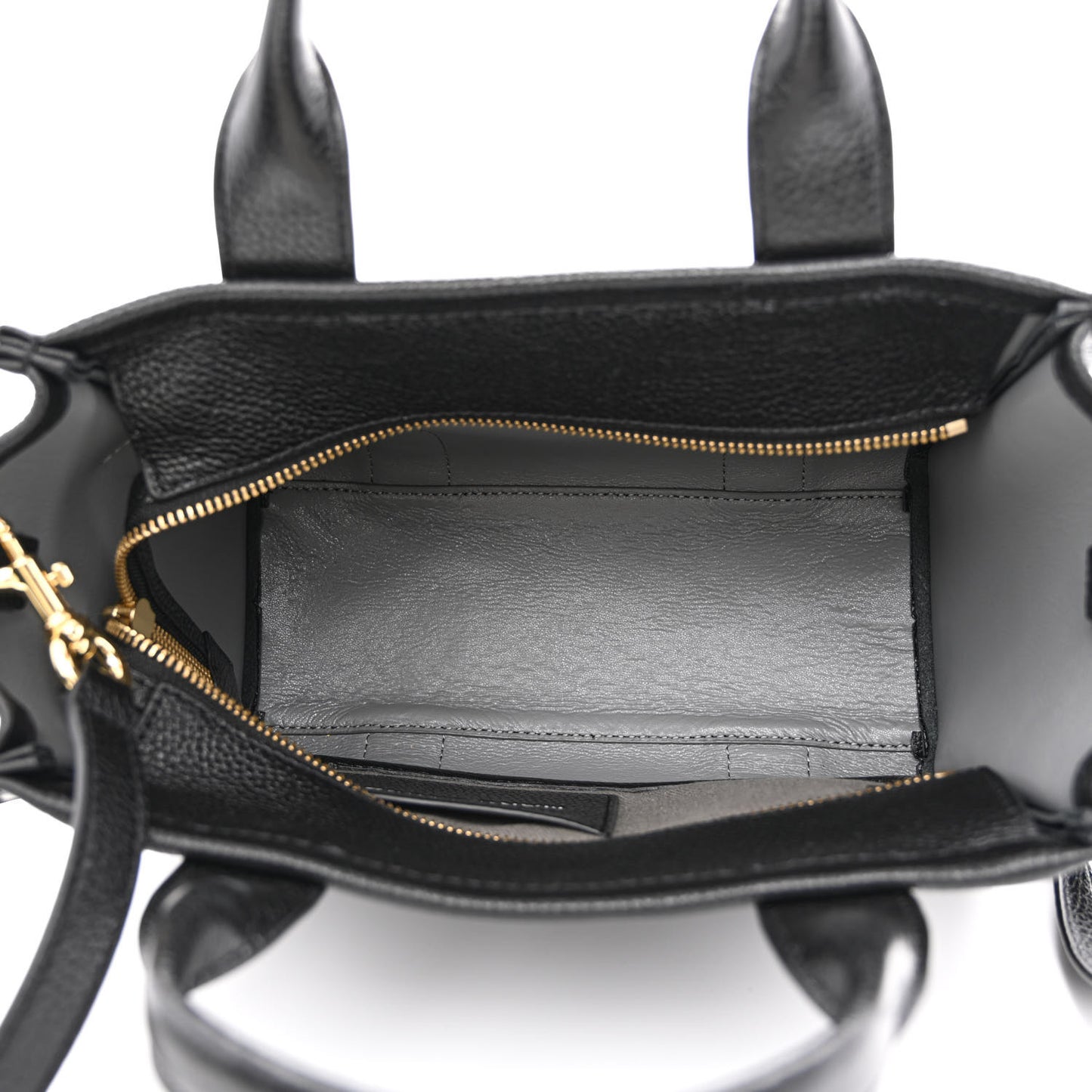 Grained Calfskin Small The Tote Bag Black
