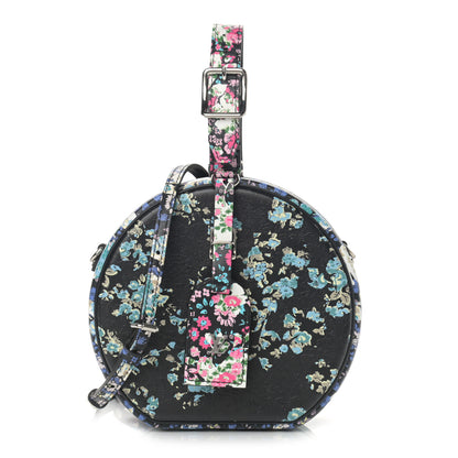 Louis Vuitton Calfskin Floral Print Petite Boite Chapeau Black 1 of 13