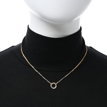 Cartier 18K Pink Yellow White Gold Trinity Double Chain Pendant Necklace 3 of 5