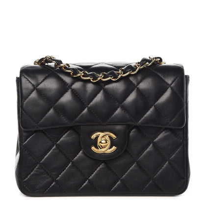 Chanel Lambskin Quilted Mini Square Flap Black 1 of 9