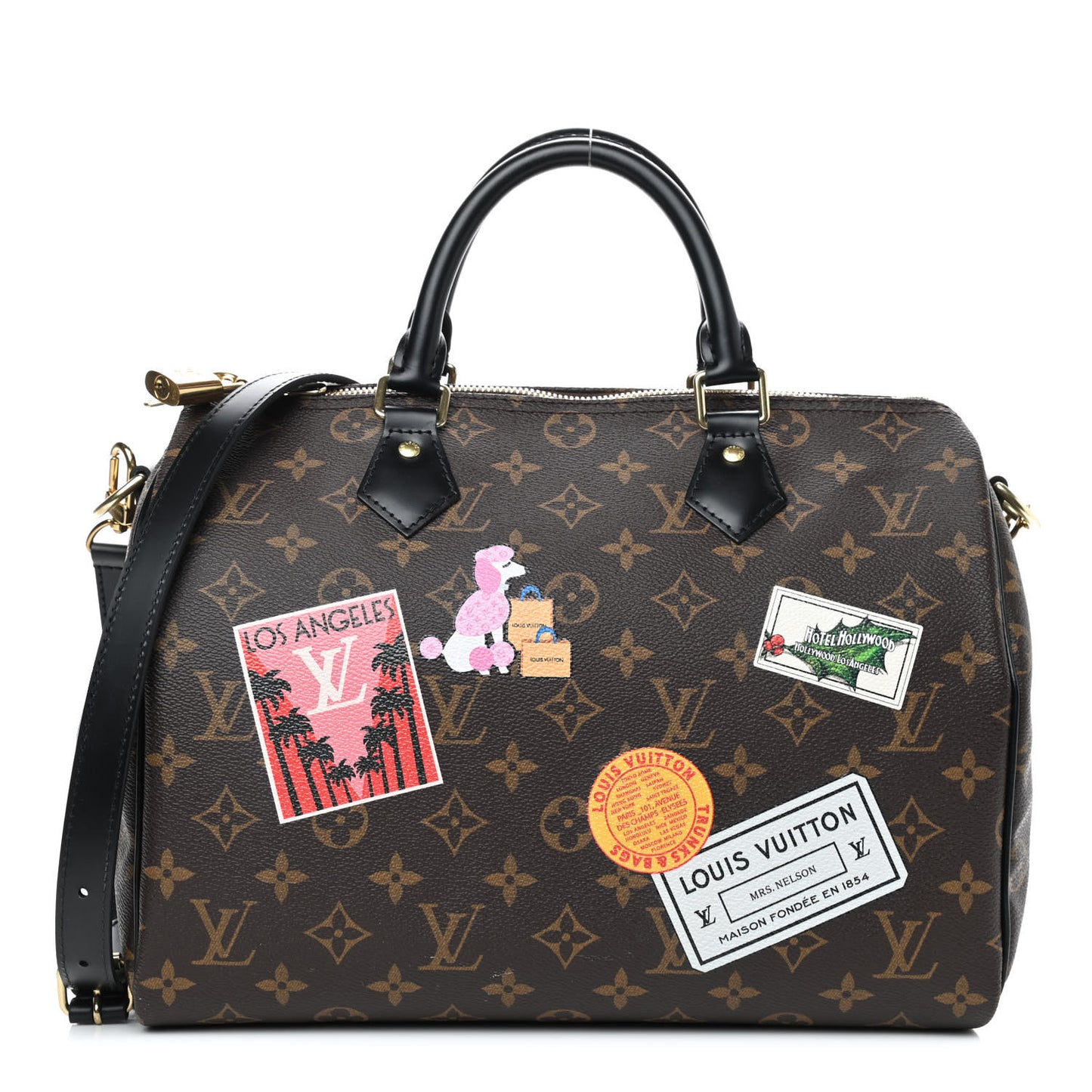 Monogram My World Tour Speedy Bandouliere 30 Black