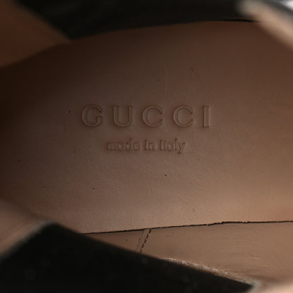 Gucci Calfskin Crystal GG Trip Chelsea Ankle Boots 35 Black 7 of 9