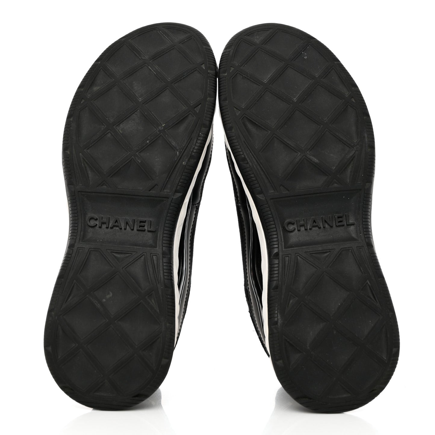 Velvet Calfskin Mixed Fibers CC Sneakers 37.5 Black