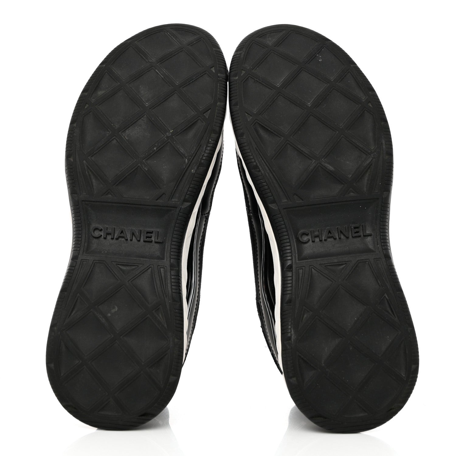 Chanel Velvet Calfskin Mixed Fibers CC Sneakers 37.5 Black 5 of 9