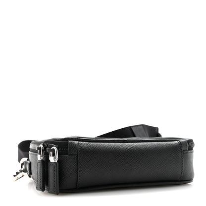 Prada Re-Nylon Saffiano Travel Small Brique Crossbody Bag Black 4 of 10