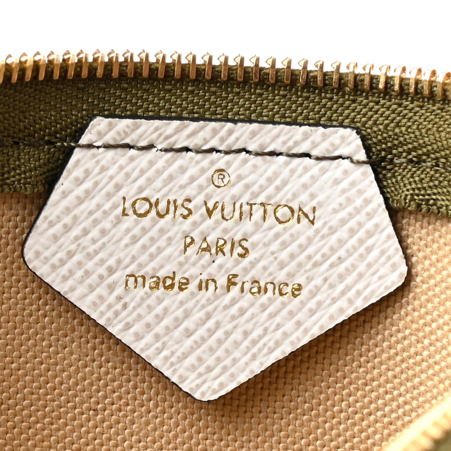 Monogram Giant Micro Pochette Accessories Kaki White