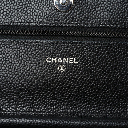 Chanel Caviar Quilted Wallet On Chain WOC Black 9 of 12