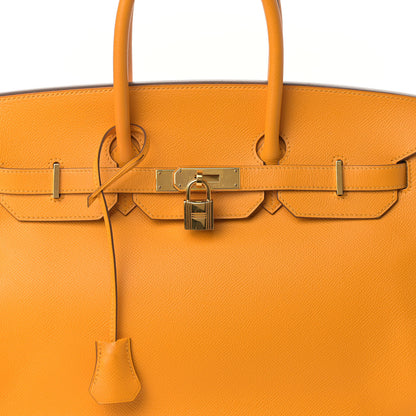 Hermes Epsom Birkin 35 Jaune D'Or 8 of 26