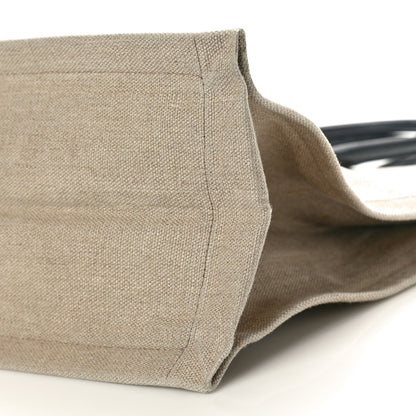 Saint Laurent Linen Calfskin Rive Gauche Tote Optic White 10 of 13