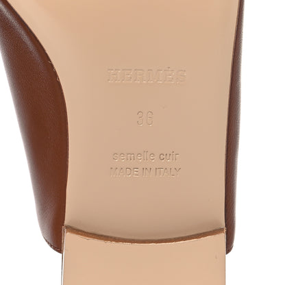Hermes Nappa Lovely Slingback Flats 36 Gold 8 of 9