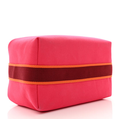 Hermes Canvas Large Bride-A-Brac Pouch Hibiscus 4 of 6