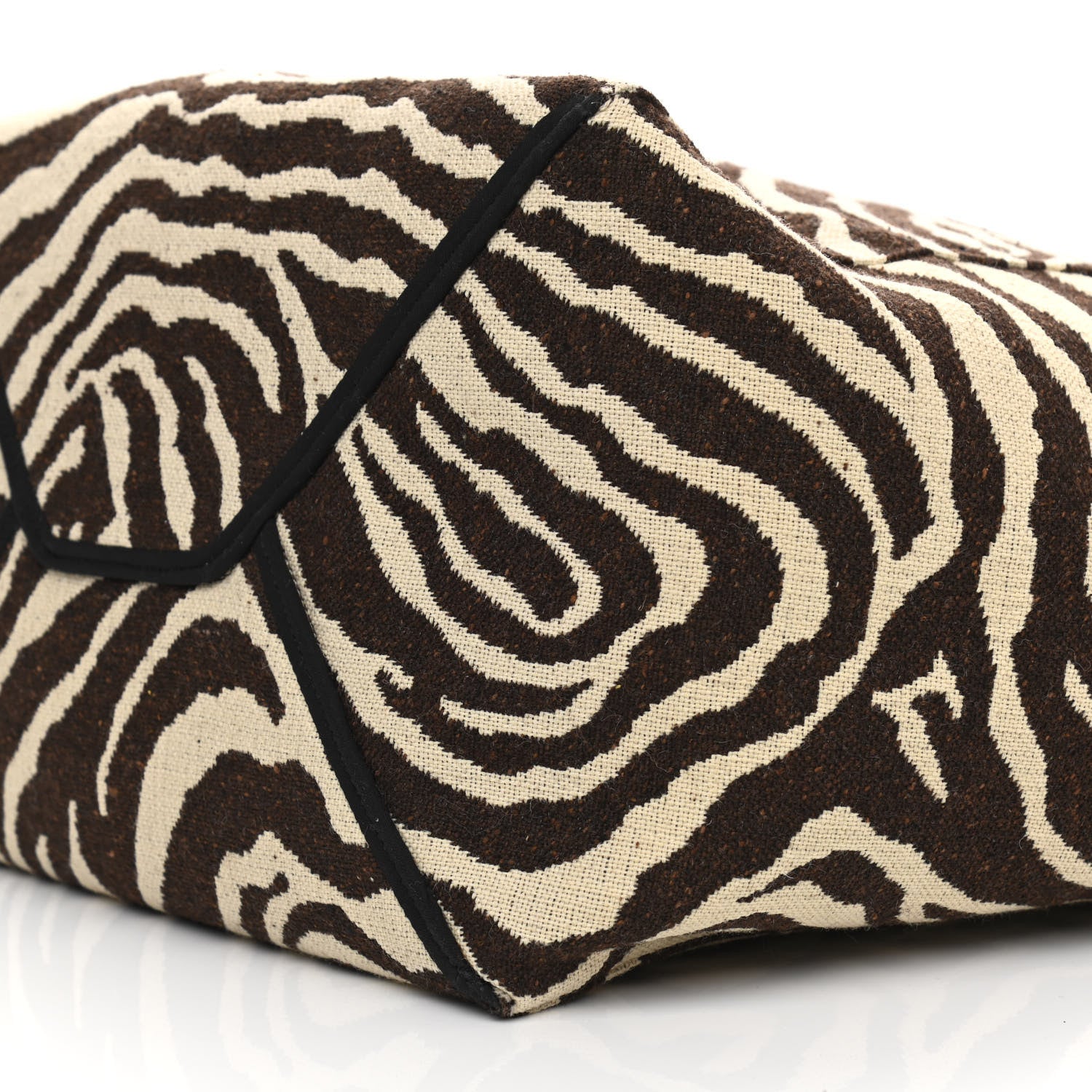 Celine Canvas Zebra Embroidered Large Phantom Cabas Tan 10 of 10